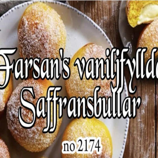 Vaniljfyllda Saffransbullar 6st